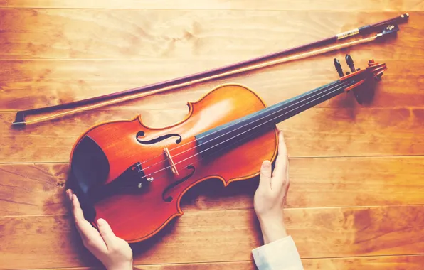 Picture music, violin, Board, hands, musical instrument