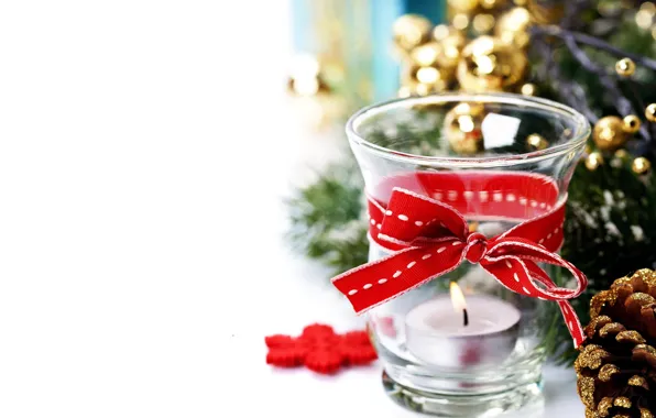 Picture holiday, candle, tape, New year, decoration, decor, Natalia Klenova