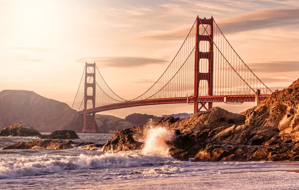 Picture Bridge, America, USA, San Francisco
