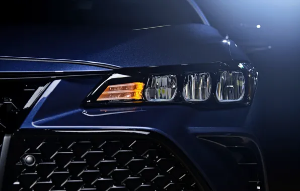 Picture blue, headlight, the hood, Toyota, grille, the front, 2018, Avalon