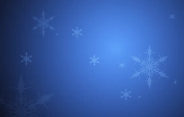 Picture winter, snowflakes, minimalism