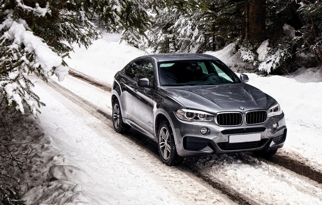 Photo wallpaper winter, snow, BMW, BMW, xDrive, UK-spec, F16, 2015