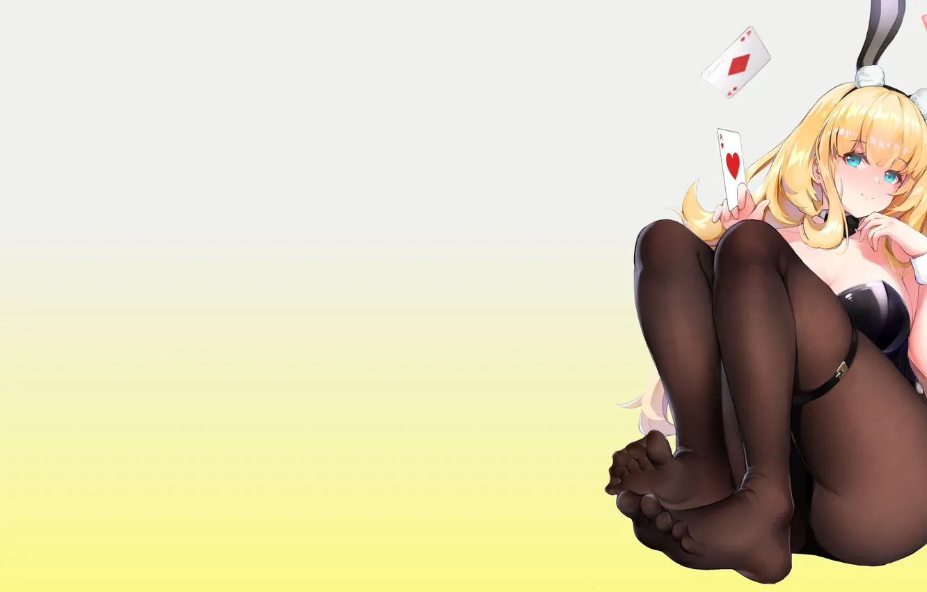 Photo wallpaper girl, hot, anime, pretty, blonde, babe, feet, Toes