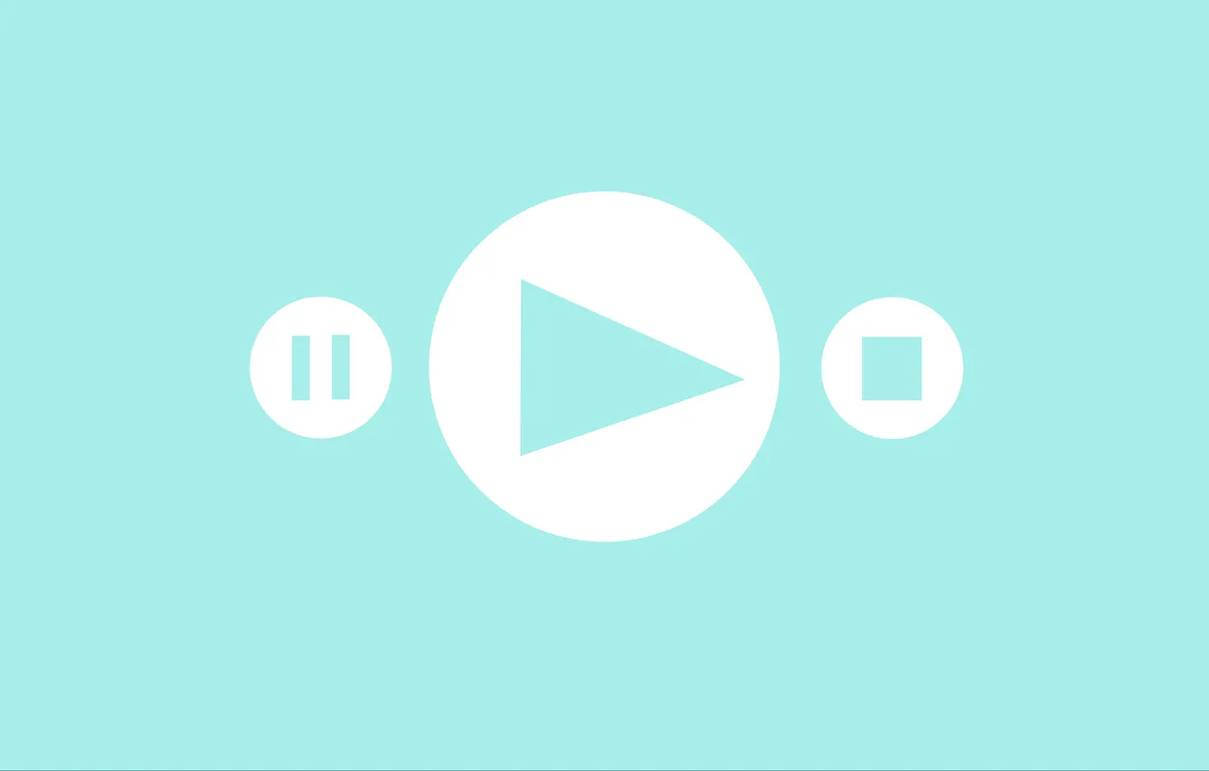 Photo wallpaper sign, stop, play, pause