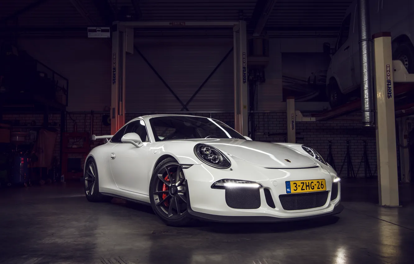 Photo wallpaper 911, Porsche, GT3, Garage