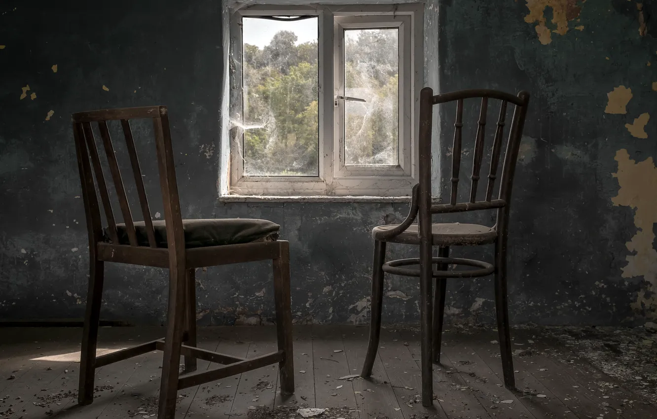 Photo wallpaper home, window, chair