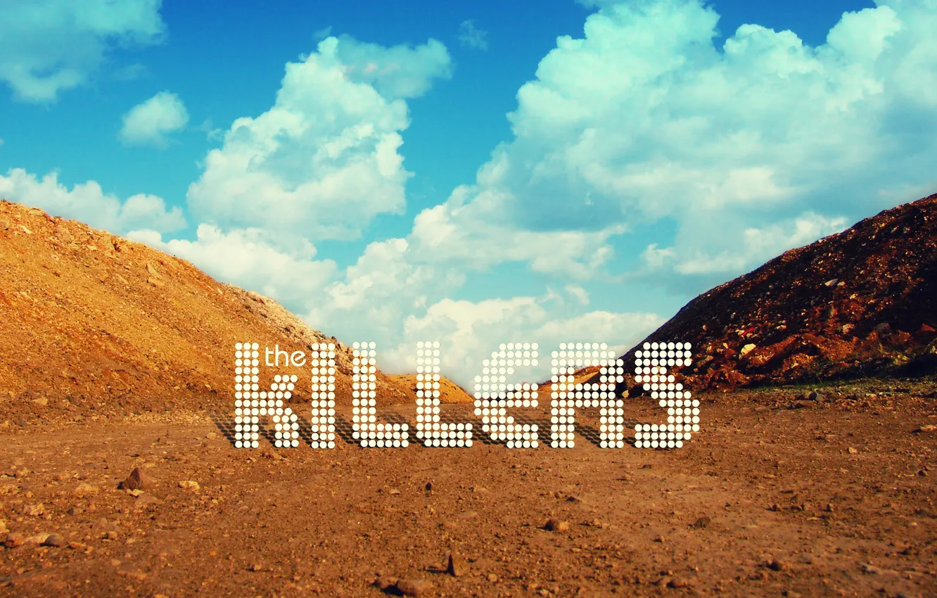 Photo wallpaper the sky, nature, photo, the inscription, graphics, texture, obloka, Killers