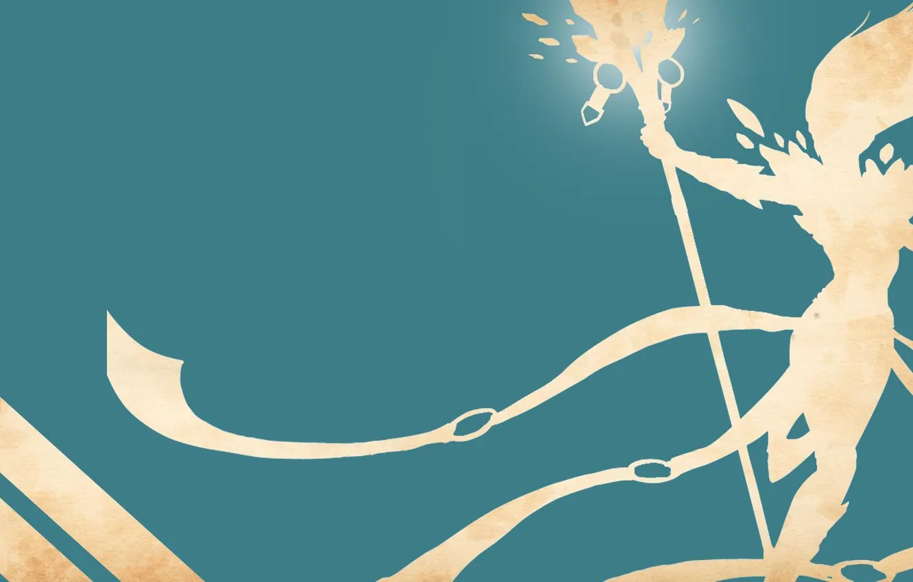 Photo wallpaper background, the game, minimalism, staff, League of Legends, Janna