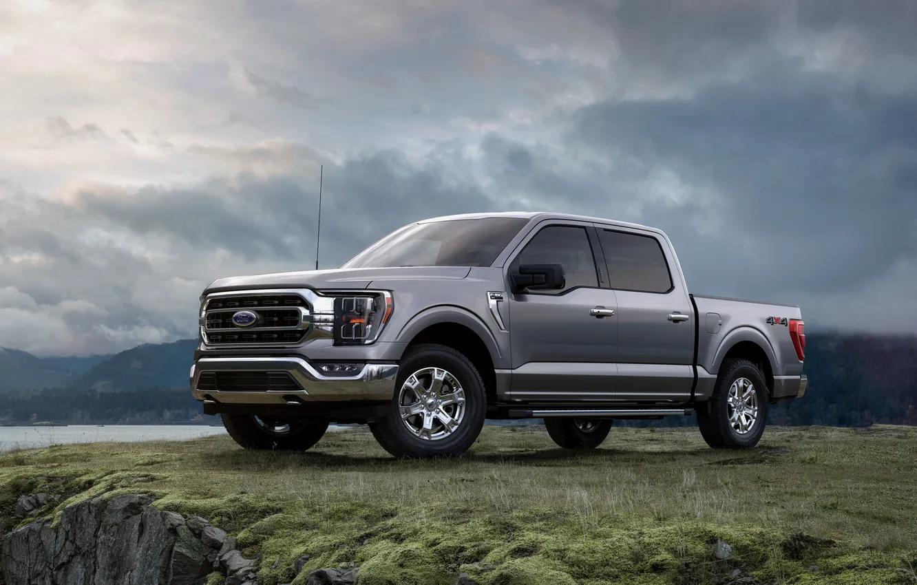 Photo wallpaper grey, Ford, pickup, F-150, F-Series, 2020, 2021