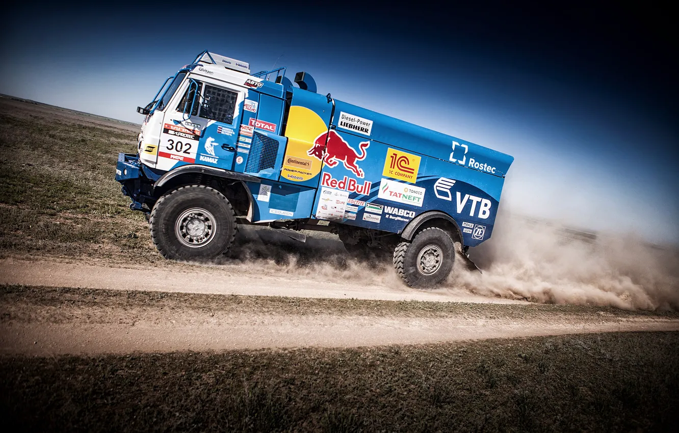 Photo wallpaper Sport, Speed, Truck, Race, Master, Russia, Kamaz, KAMAZ