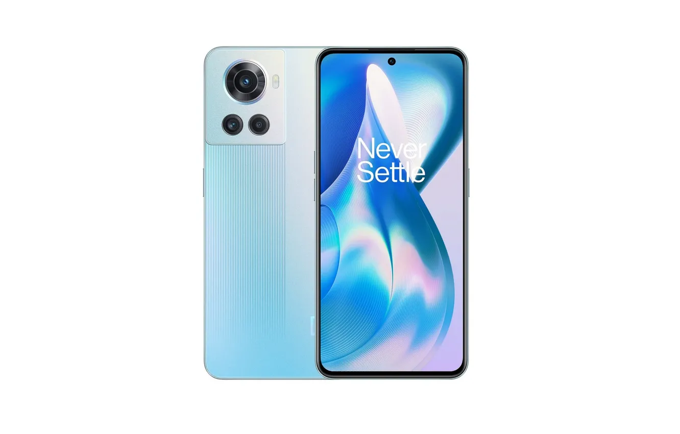 Photo wallpaper white background, phone, electronics, gadget, smartphone, OnePlus 10R Prime Blue Edition