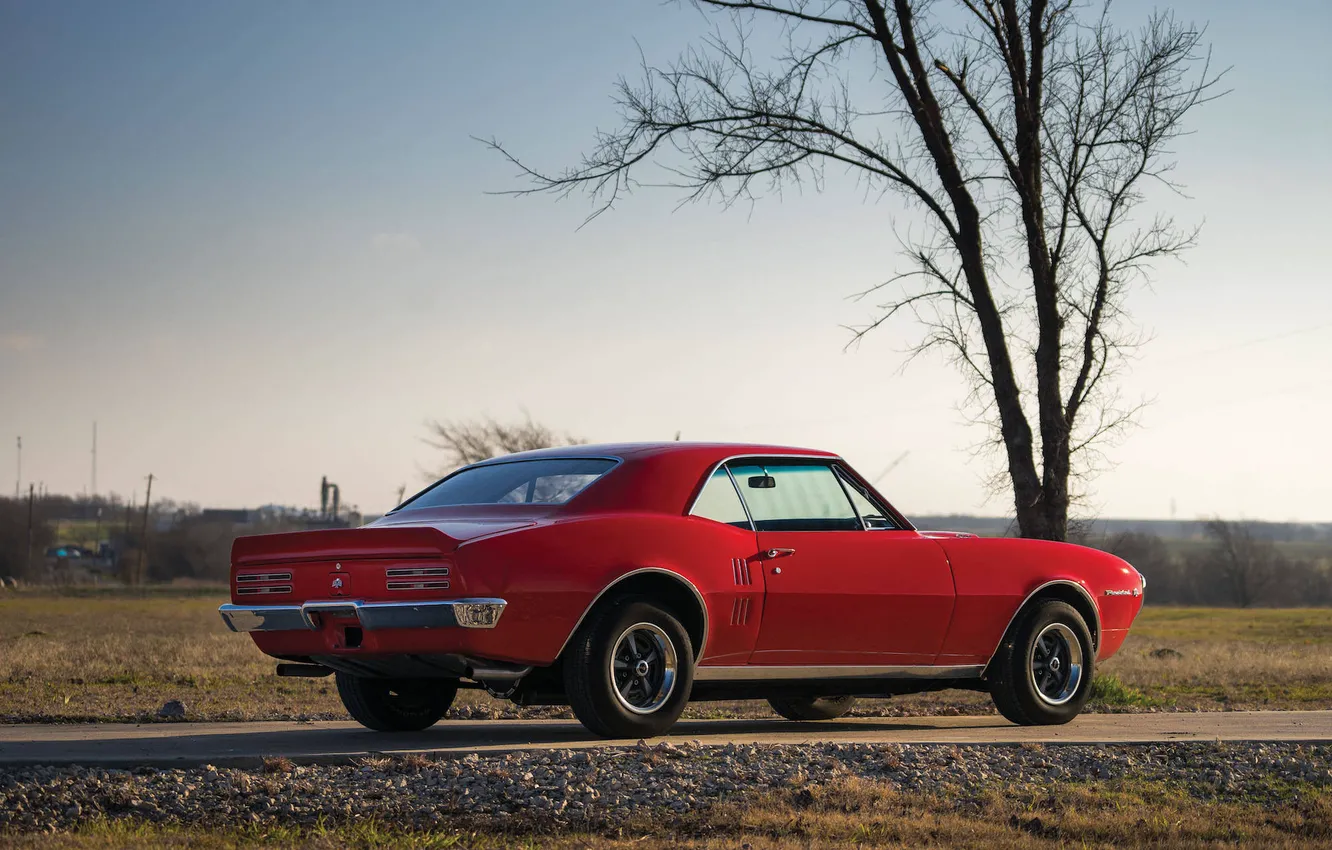 Photo wallpaper red, Pontiac, 1967, american, musclecar, firebird, 400