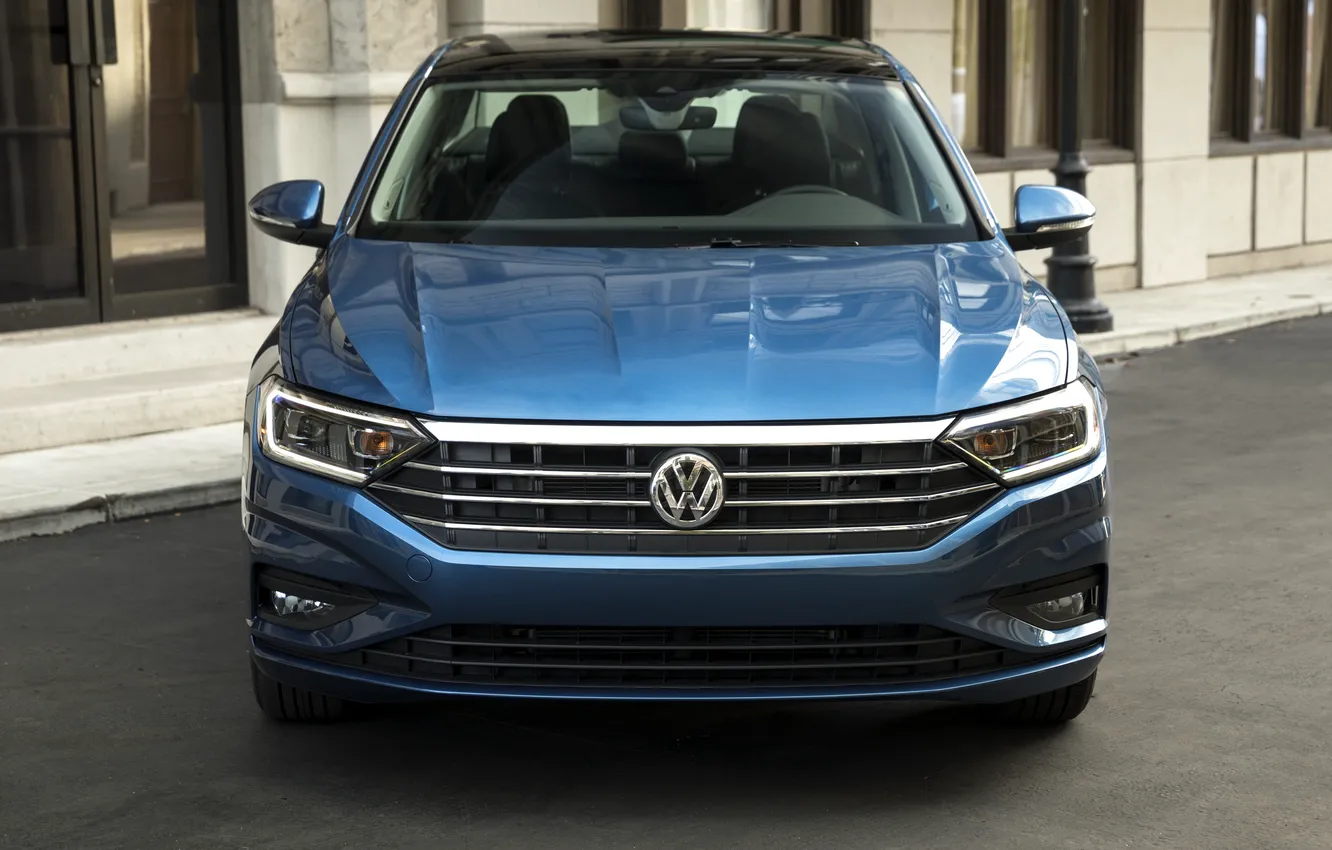 Photo wallpaper Volkswagen, front view, 2018, jetta