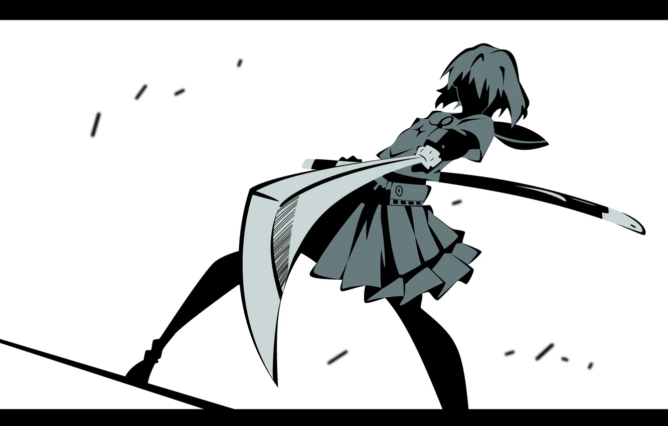 Photo wallpaper katana, jaegers, Akame ga Kill, Kurome, Akame GA Kill