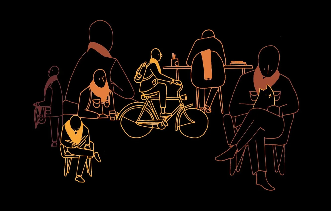 Photo wallpaper background, Wallpaper, black, people, minimalism, art, action, characters