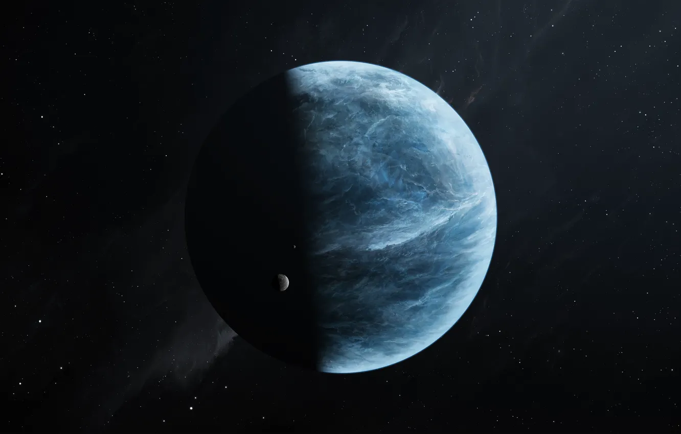 Photo wallpaper space, space, planet, starkiteckt