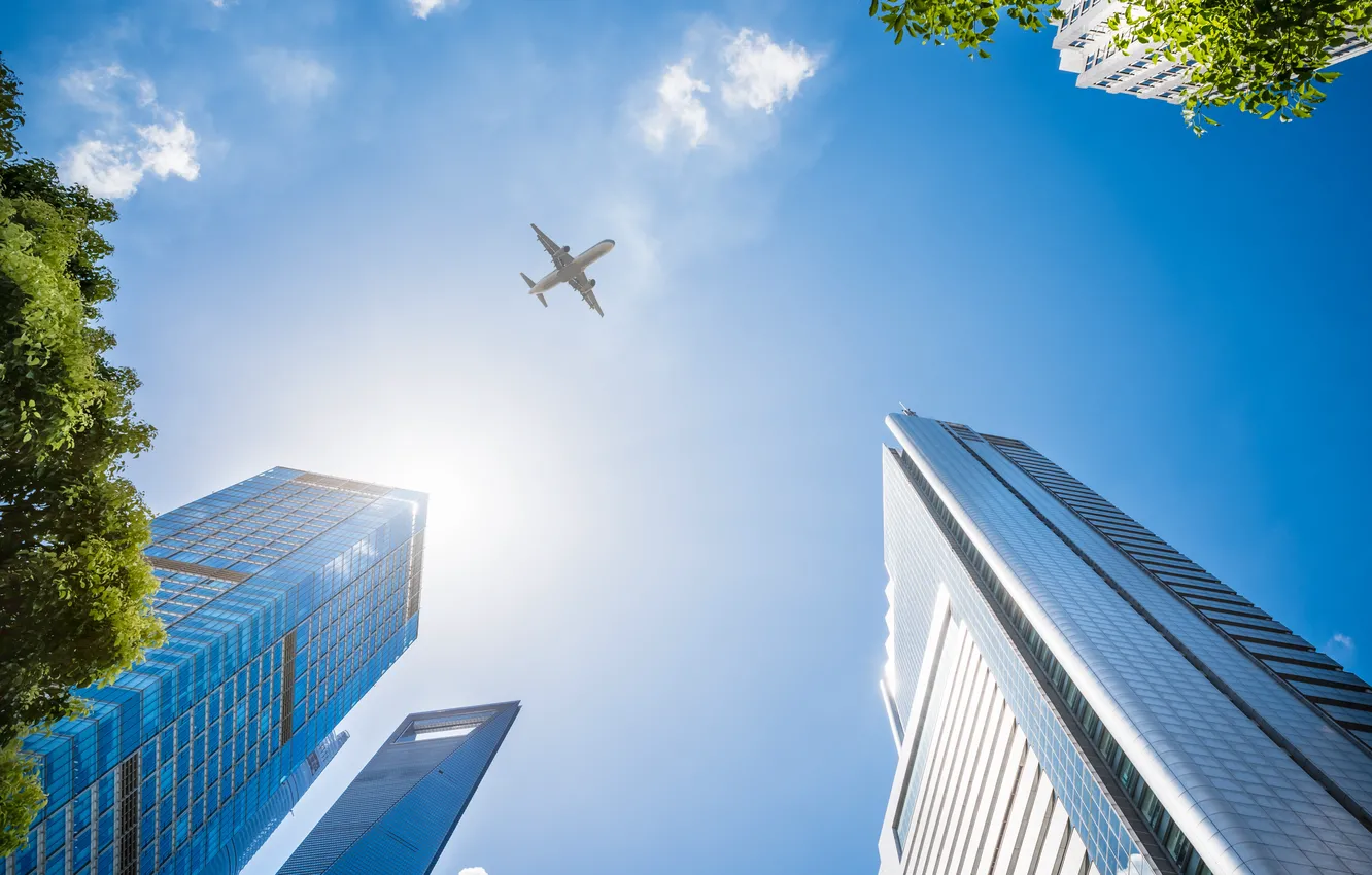 Photo wallpaper the sky, flight, aviation, the plane