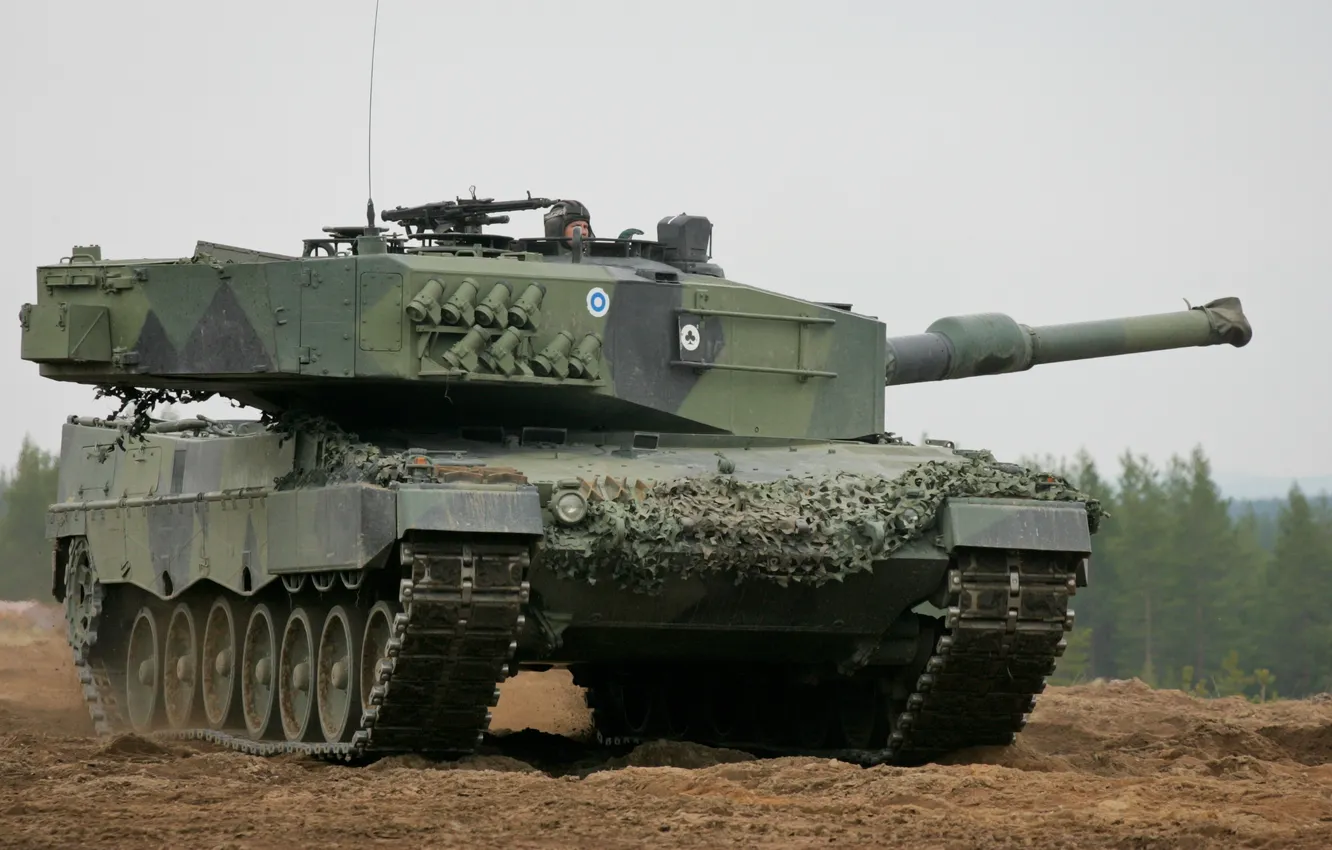 Photo wallpaper power, tank, Finland, Leopard 2A4