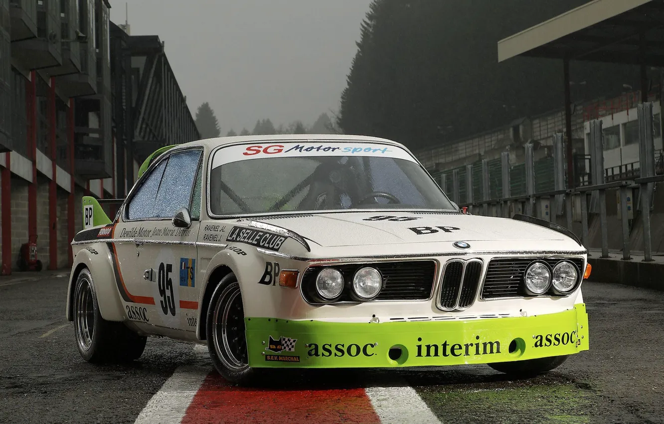Photo wallpaper Race, Coupe, Bmw, 1973, CSL, Competition, Group2
