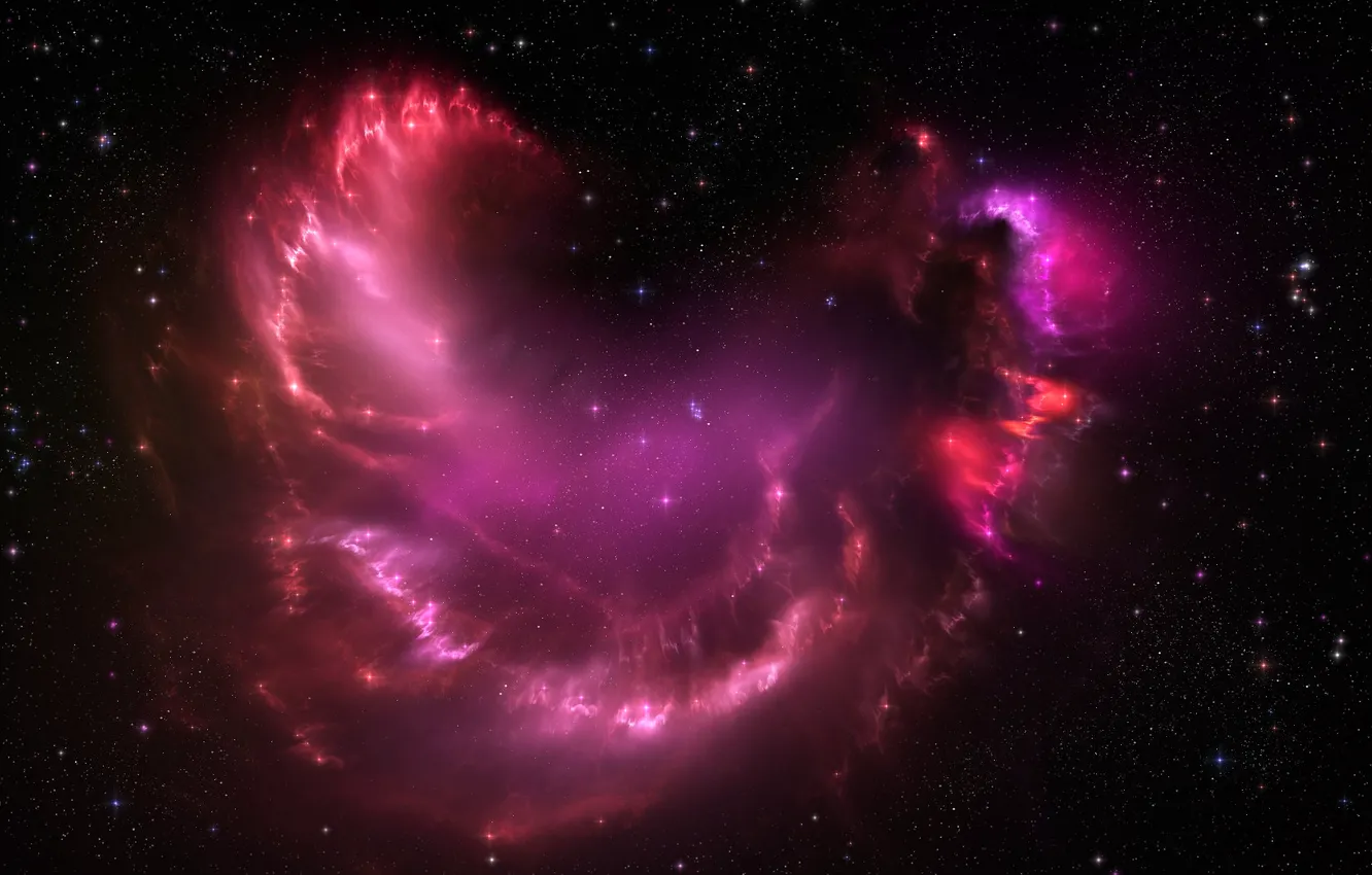 Photo wallpaper space, stars, nebula, lights