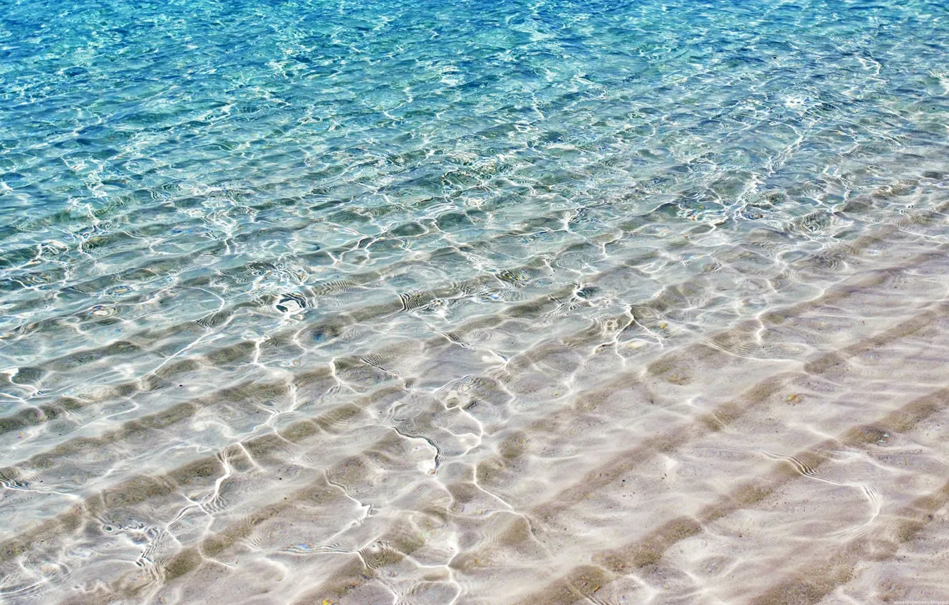 Photo wallpaper sand, sea, wave, serenity