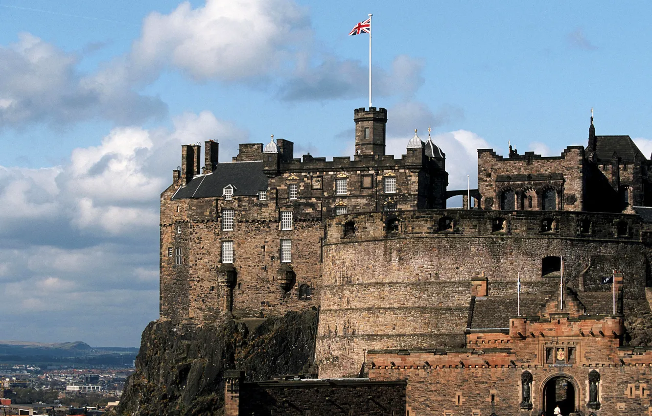 Photo wallpaper the sky, castle, wall, tower