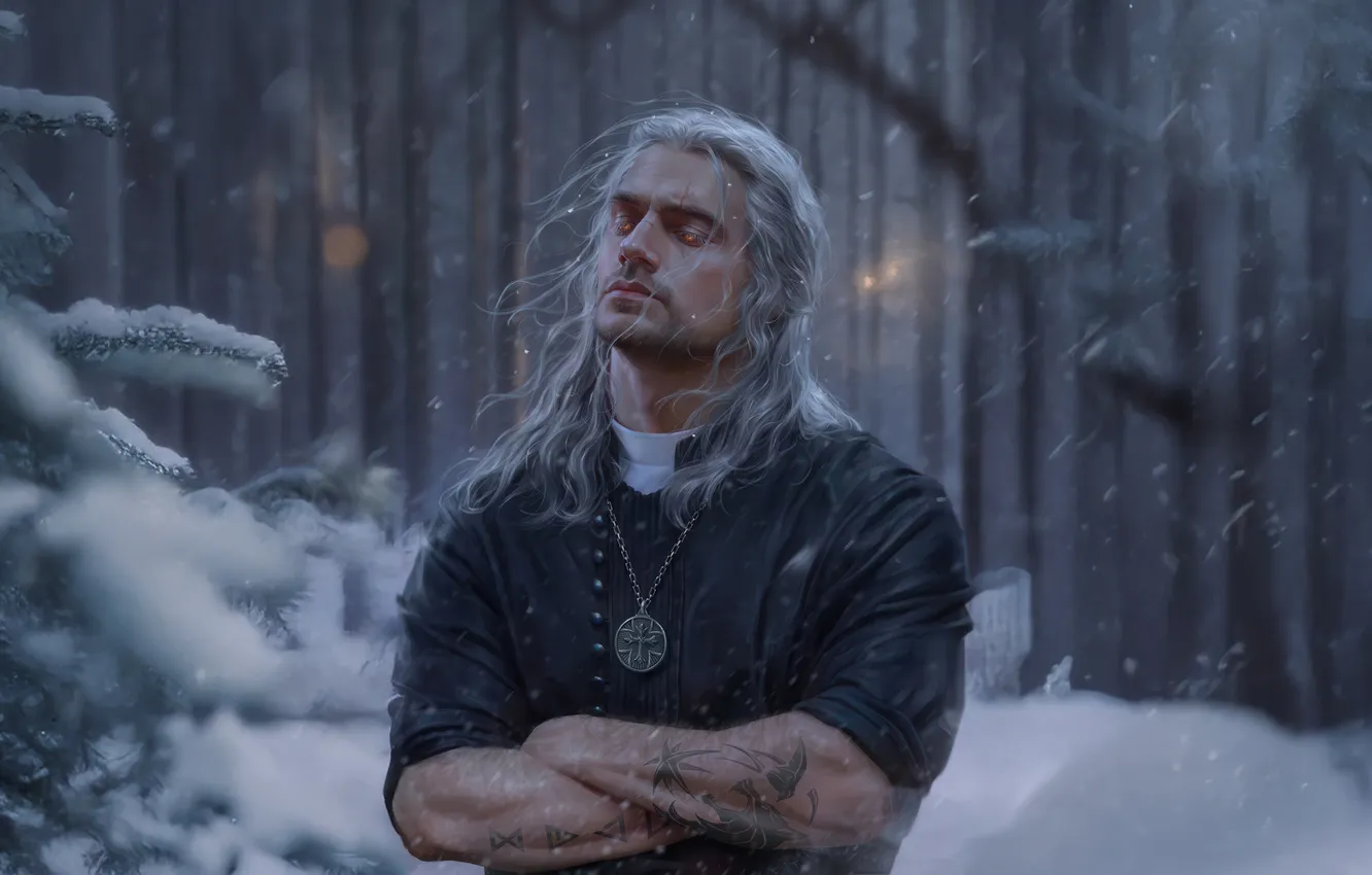 Photo wallpaper power, precision, Witcher