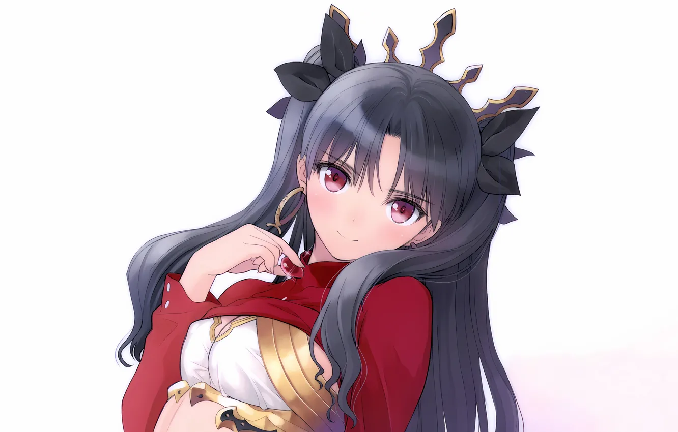 Photo wallpaper girl, sexy, cleavage, long hair, boobs, anime, beautiful, twintails