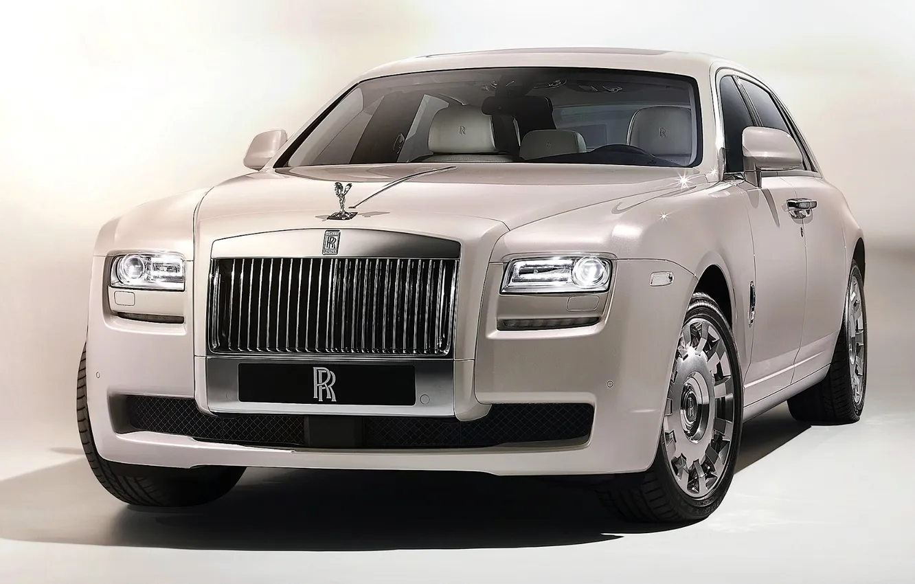 Photo wallpaper lights, Rolls-Royce, grille, emblem, limousine, rolls Royce