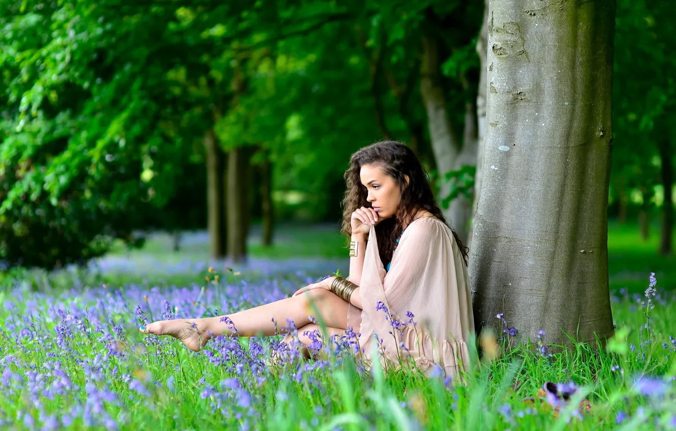 Photo wallpaper summer, girl, nature