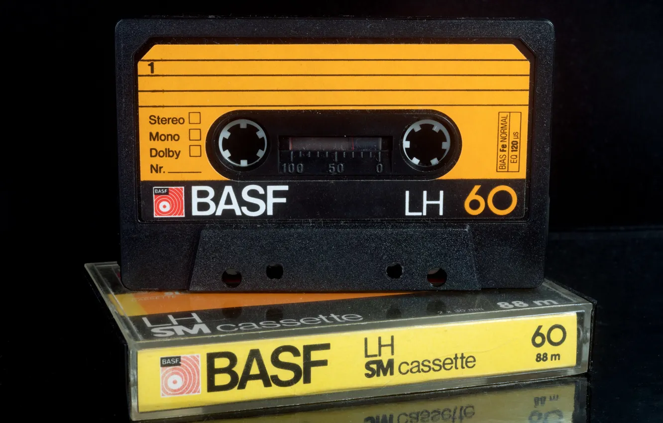 Photo wallpaper macro, music, cassette, BASF