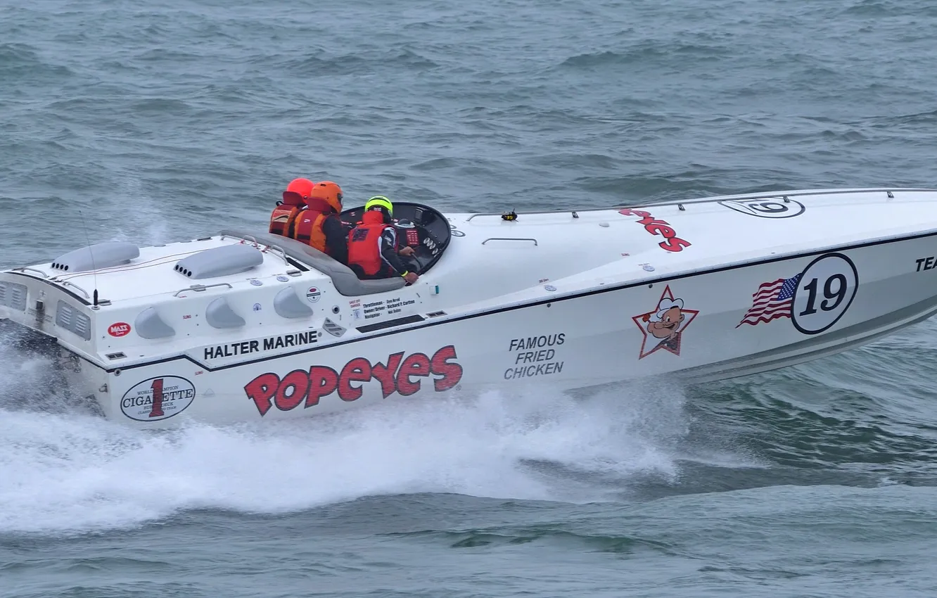 Photo wallpaper race, boat, speed