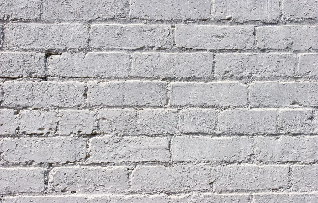 Photo wallpaper wall, white, pattern, brick