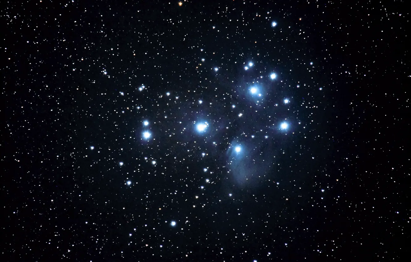 Photo wallpaper The Pleiades, M45, star cluster, in the constellation of Taurus