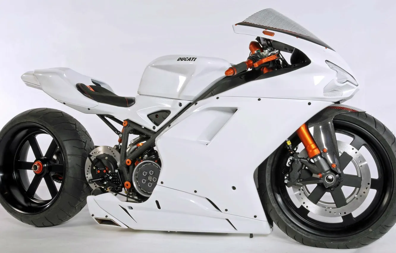 Photo wallpaper white, Ducati, drives, sportbike