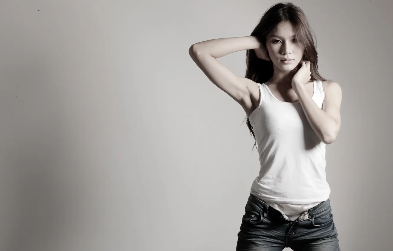 Photo wallpaper look, girl, Asian