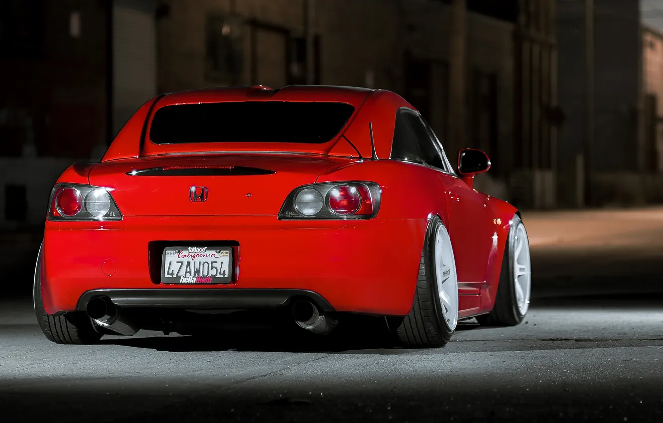 Photo wallpaper red, Honda, S2000, ass
