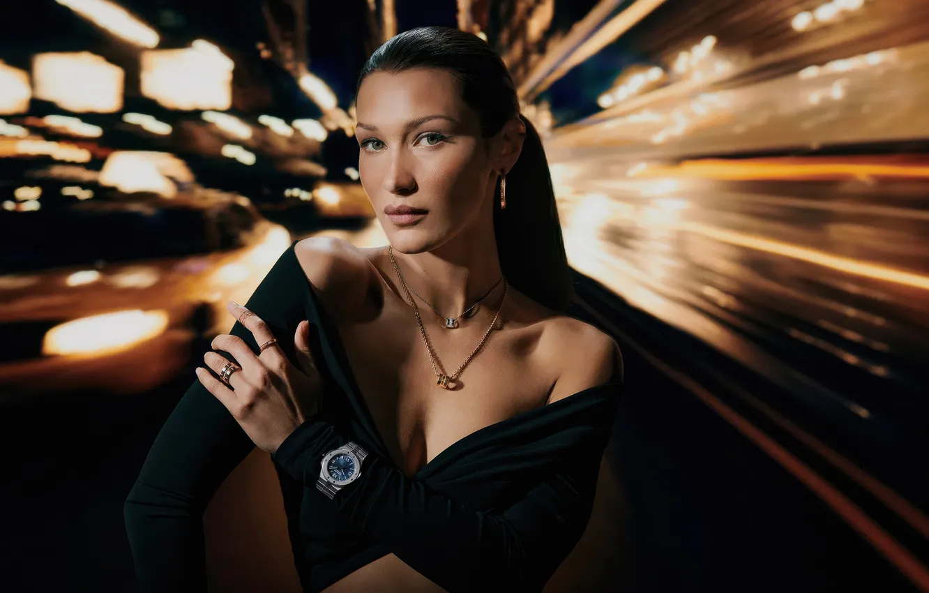 Photo wallpaper look, girl, decoration, pose, photo, model, watch, shadow