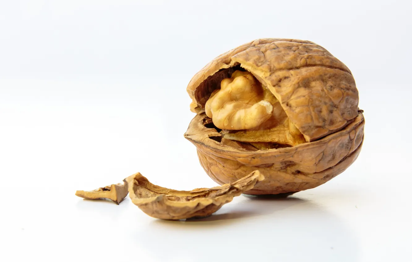 Photo wallpaper food, nut, Cracked