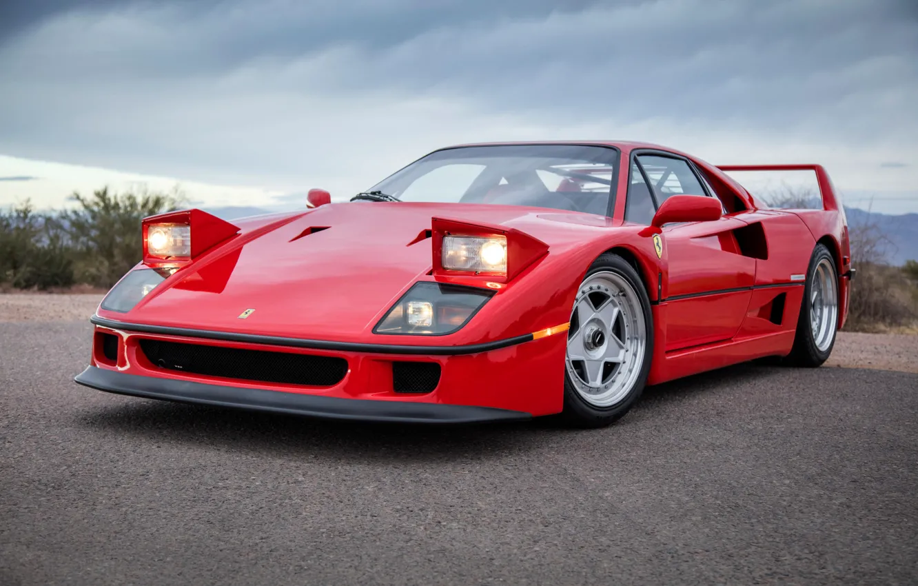 Photo wallpaper Red, F40, Sky