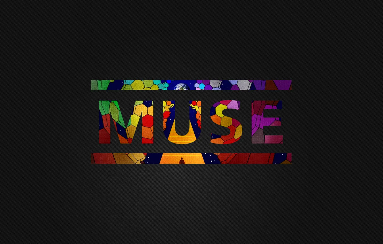 Photo wallpaper music, the dark background, the inscription, Wallpaper, group, muse
