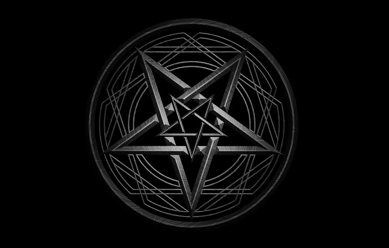 Photo wallpaper magic, the demon, pentagram, 666
