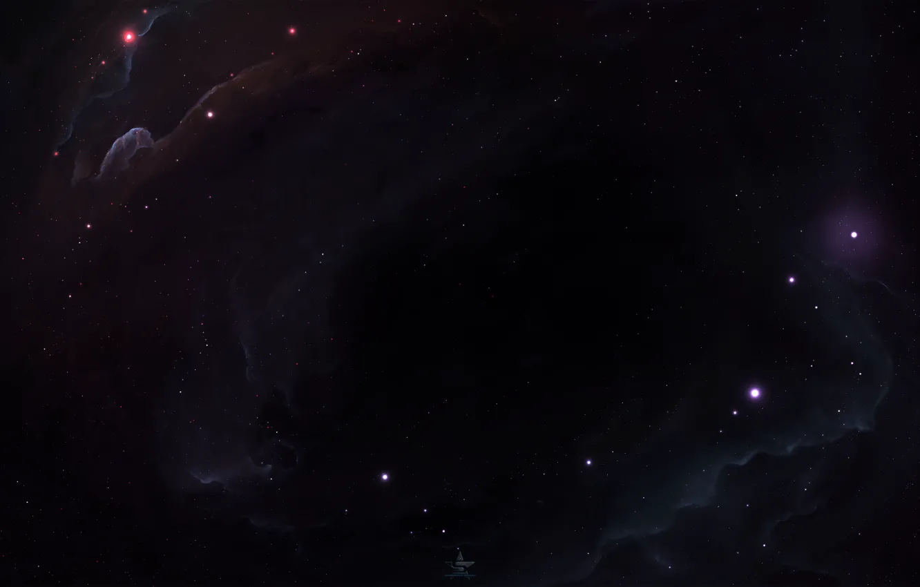 Photo wallpaper space, stars, nebula, fiction, art, space, fantasy, nebula