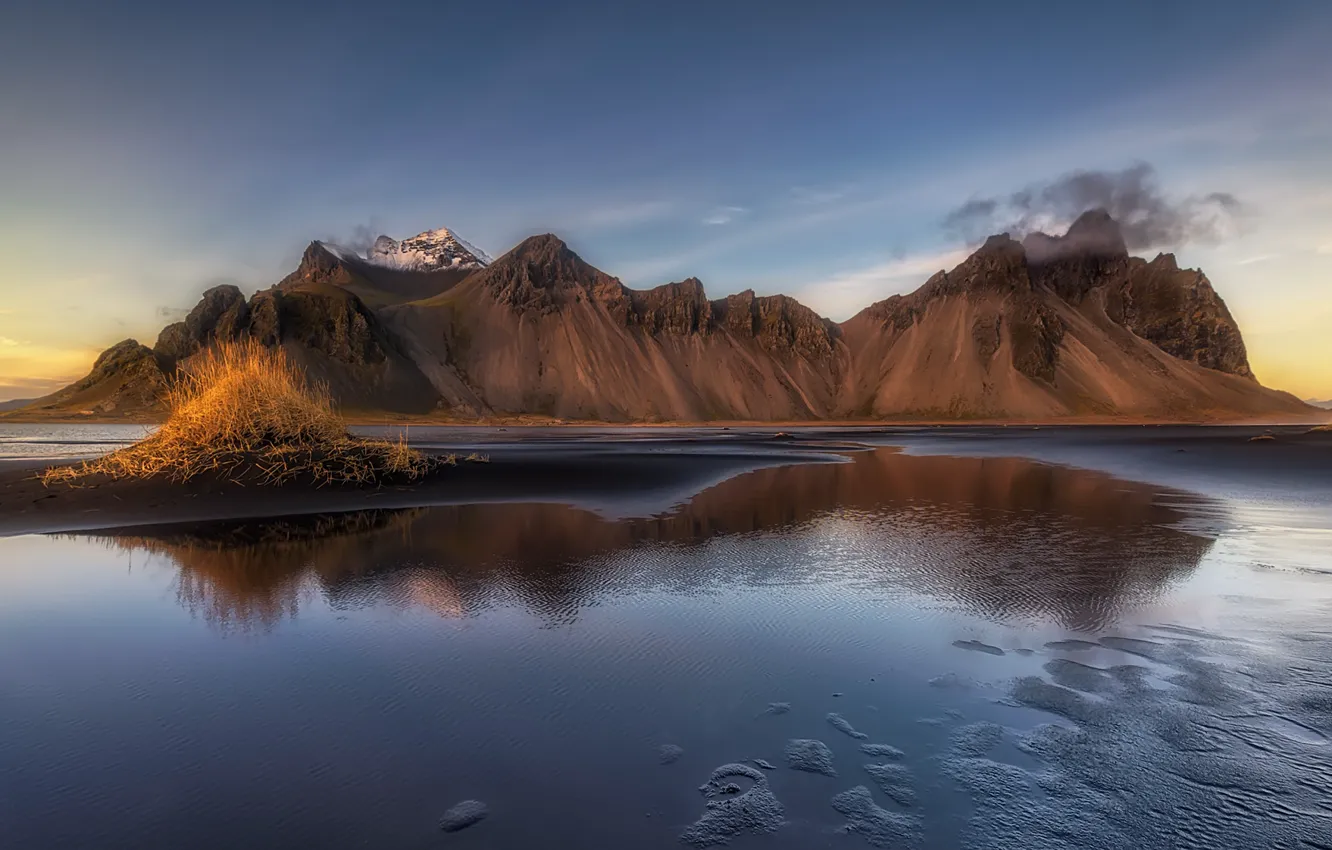 Photo wallpaper mountains, Iceland, Iceland, Vestrahorn