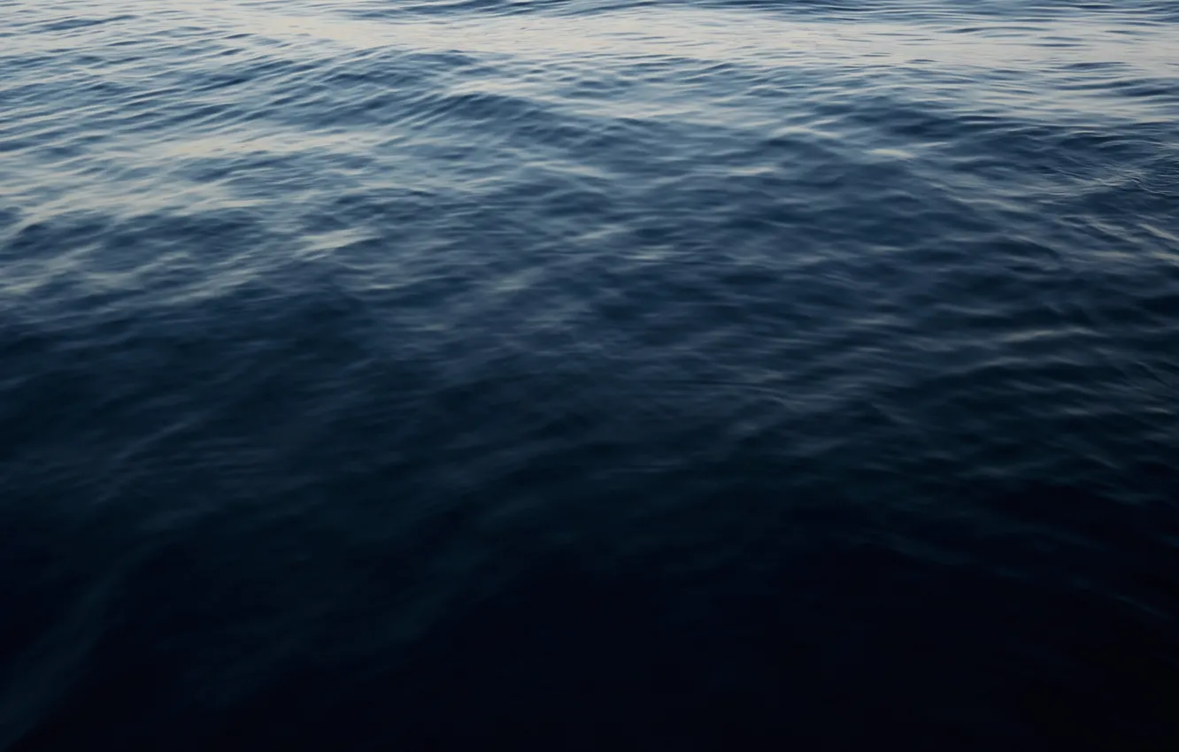 Photo wallpaper sea, wave, water, blue, photo, black, minimalism, ruffle