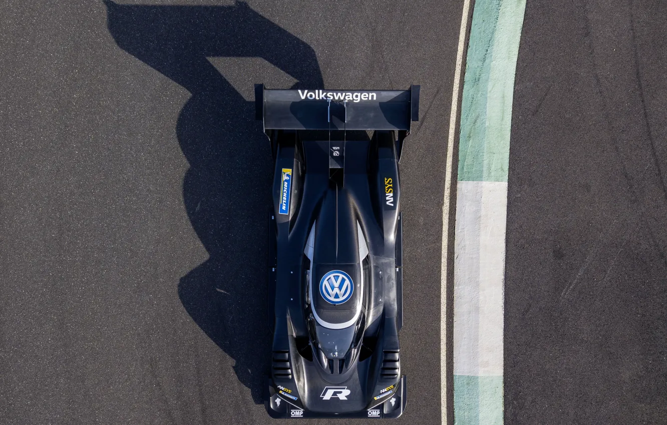 Photo wallpaper black, Volkswagen, prototype, prototype, the view from the top, 2018, I.D. R