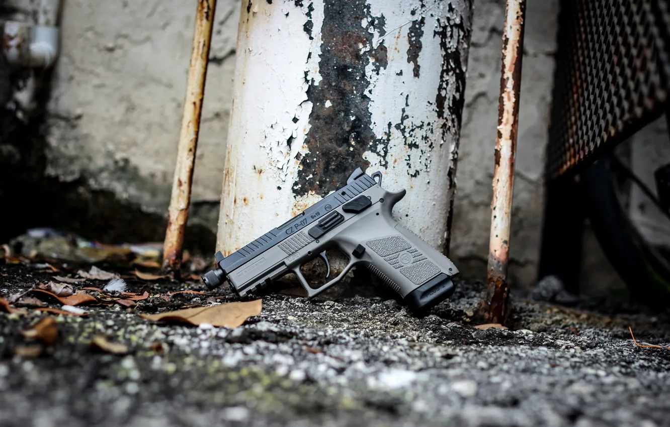 Photo wallpaper gun, 9mm, CZ-P