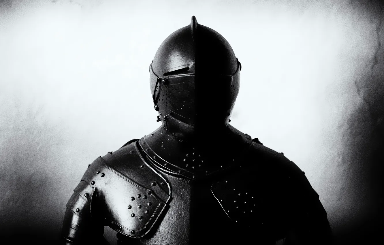 Photo wallpaper metal, background, armor, helmet