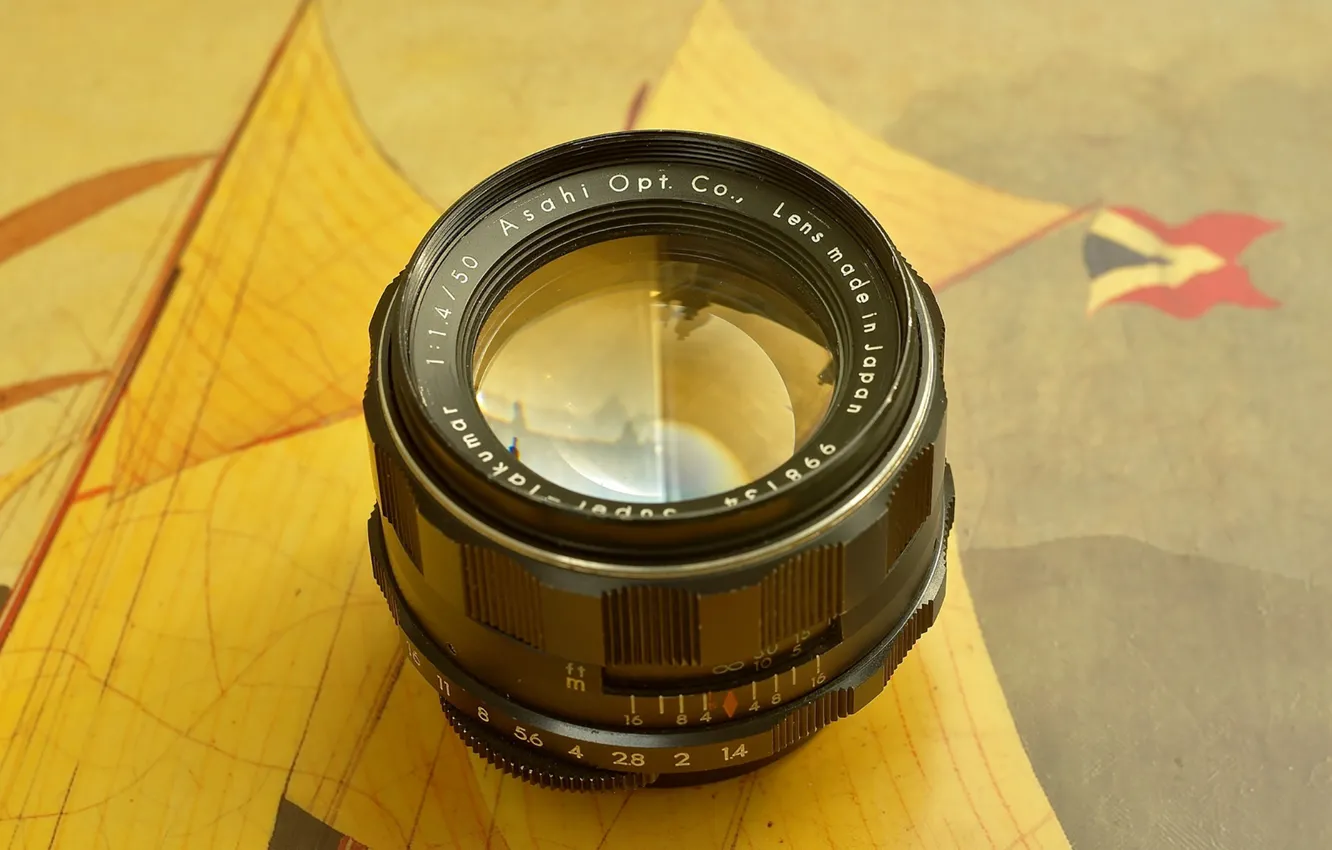 Photo wallpaper glass, reflection, lens