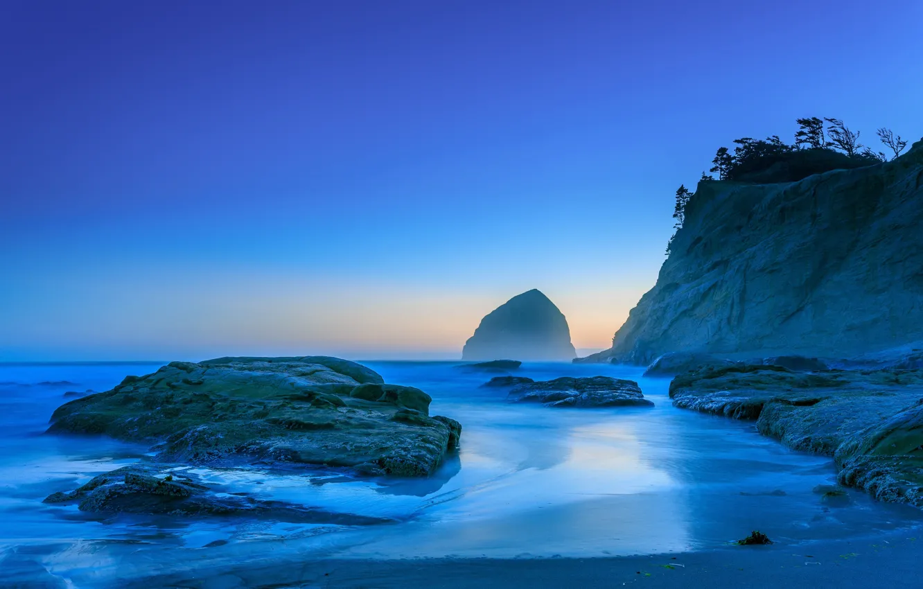 Photo wallpaper sea, nature, stones, rocks